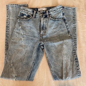 Abercrombie & Fitch 90’s skinny high rise acid washed Jeans 24/00 slim straight